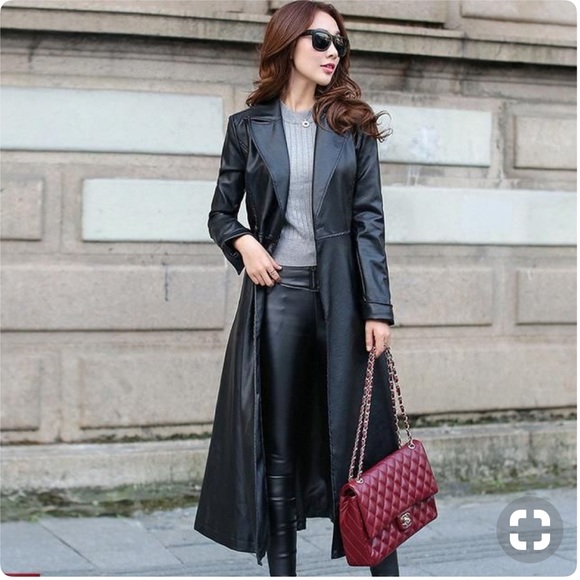 Dolce & Gabbana Jackets & Blazers - • Dolce & Gabbana • Long Leather Jacket Leopard M